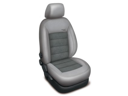 Autopotahy kožené MAZDA 5 I, 7 míst, od r. 2005-2010, AUTHENTIC VELVET, šedé