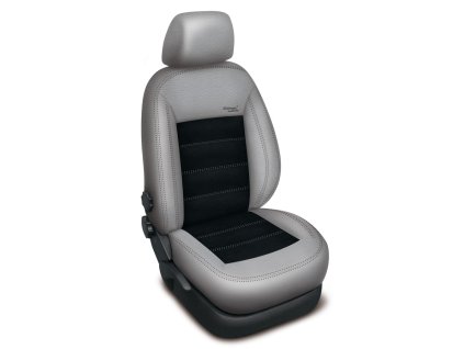 Autopotahy kožené MAZDA 5 I, 7 míst, od r. 2005-2010, AUTHENTIC VELVET, šedočerné