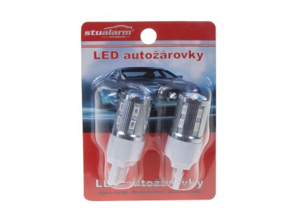 CREE LED T20 (7443) červená, 10-30V 12SMD Samsung + 3W Osram