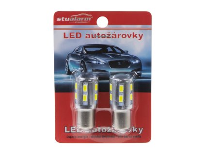 LED BA15D bílá, 12SMD 5630 + 3W Osram 10-30V