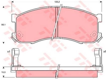 LOCKHEED Brzdové destičky sada MAZDA 626 - LP0800 ( GDB 1037 )