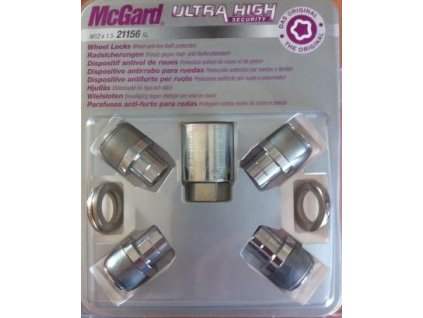 McGard pojistné matice 21156 SL M12x1.5 hlava21 plocha plochá+cylindr