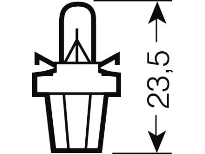 OSRAM 12V B8,5d 2W standard (10ks)