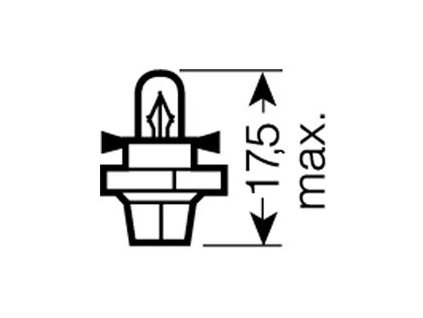 OSRAM 12V BX8,4d 1,2W standard (10ks)