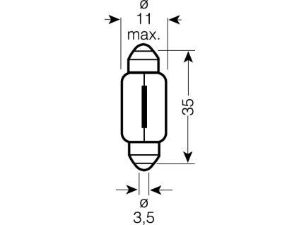 OSRAM 12V C5W (SV8,5-8) 5W standard (10ks)