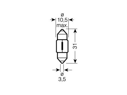 OSRAM 12V SV8,5-8 10W standard (10ks)