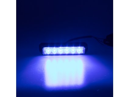 PREDATOR 6x3W LED, 12-24V, modrý, ECE R10