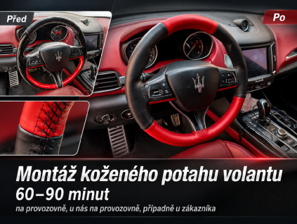 Montáž koženého potahu volantu
