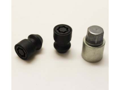 SICUSTAR BEN115L pojistné matice černé M12x1,5 kužel,zavřená, klíč 19 (celková délka 34mm)