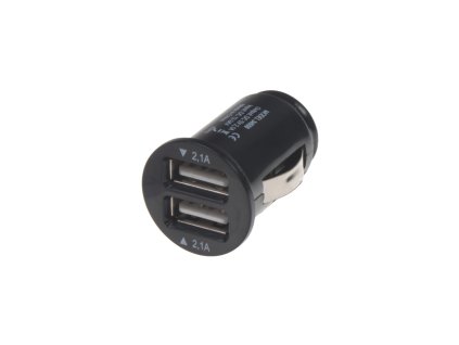 Autoadaptér mini 2 x USB 12/24V, max 2.1A