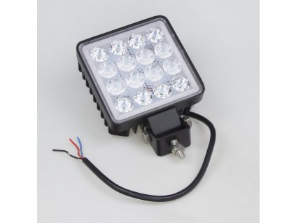 LED světlo hranaté bílé/modré predátor 16x3W, 111x130x40mm