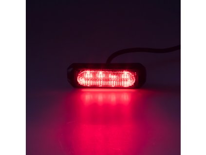 x SLIM výstražné LED světlo vnější, červené, 12-24V, ECE R10