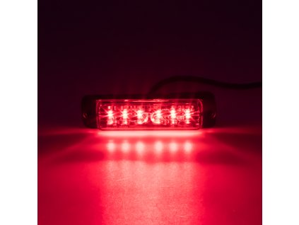 LINEAR LED 6x5W LED, 12-24V, červený, ECE R10
