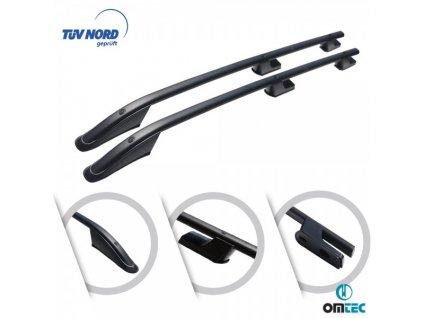 vyr 785dacia dokker alu roof rail 2 pcs black sport