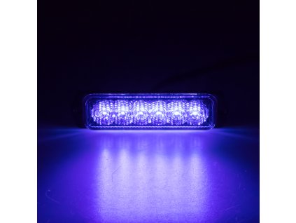 x SLIM výstražné LED světlo vnější, modré, 12-24V, ECE R65
