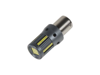 LED BA15s bílá, 12-24V, 66LED/2016SMD