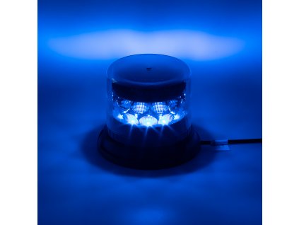PROFI LED maják 12-24V 24x3W modrý čirý 133x110mm, ECE R65