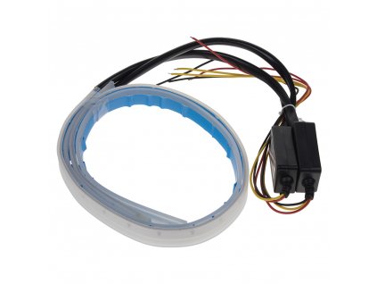 x LED pásek, dynamické blinkry oranžová / poziční světla bílá, 45 cm