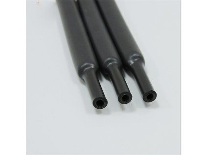 Bužírka smrštovací 3:1, s lepidlem 3,2 mm černá, 1 m