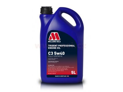 MILLERS OILS Trident Professional C3 5w40, plně syntetický, 5 l