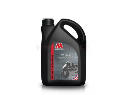 Millers Oils ZFS 10w50, plně syntetický olej pro vysoce výkonné 4-taktní motocyklové motory, 4 L