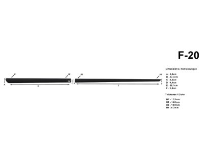 25158 bocni listy na dvere rider peugeot 2008 2013 f20