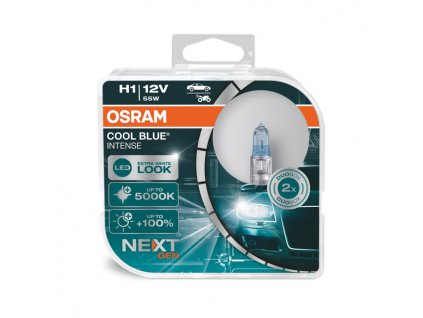 x OSRAM 12V H1 55W cool blue next generation (2ks) Duo-box