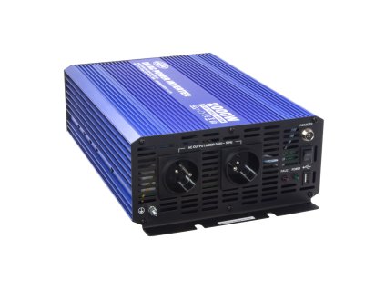 Sinusový měnič napětí z 12/230V + USB, 2000W