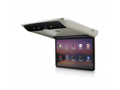Stropní LCD monitor 15,6" s OS. Android USB/SD/HDMI/FM, dálkové ovládání se snímačem pohybu, šedý