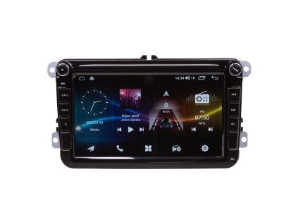 Autorádio pro VW, Škoda s 8" LCD, Android, WI-FI, GPS, CarPlay, Bluetooth, 4G, 2x USB