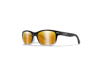 WILEY X HELIX Captivate Polarized - Bronze Mirror - Copper/Gloss Black Fade To Clear Crystal