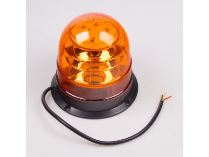 LED maják 12-24V, 18x1W LED oranžový, pevná montáž, 150x145mm