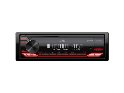 JVC autorádio bez mechaniky/Bluetooth/USB/AUX/červená barva podsvícení/odním.panel