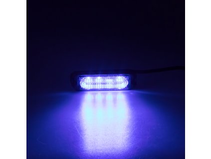 x SLIM výstražné LED světlo vnější, modré, 12-24V, ECE R65