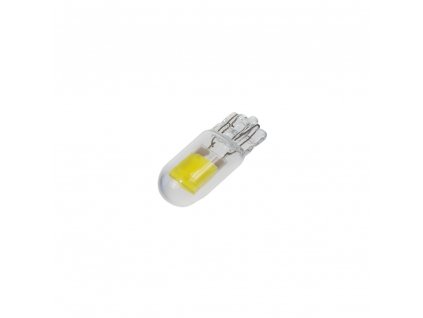 COB LED T10 bílá, 12V, celosklo