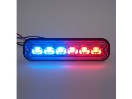 PREDATOR 6x4W LED, 12-24V, červeno-modrý ECE R10