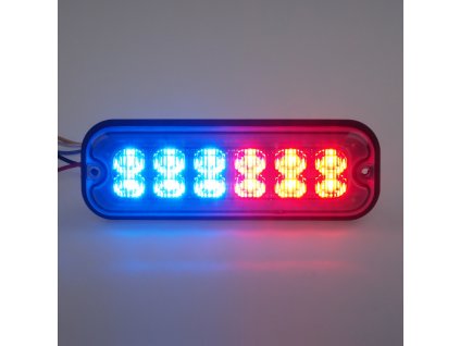 PREDATOR 12x4W LED, 12-24V, červeno-modrý, ECE R10