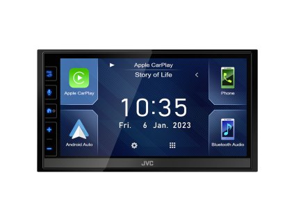 JVC 2DIN DAB+ / FM autorádio/6,8" displej/USB/AV/Bluetooth/Bezdrát Apple CarPlay / Android Auto