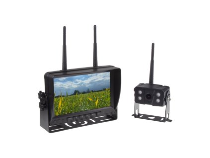 SET bezdrátový digitální kamerový systém s monitorem 7" AHD, 4CH, DVR, BSD