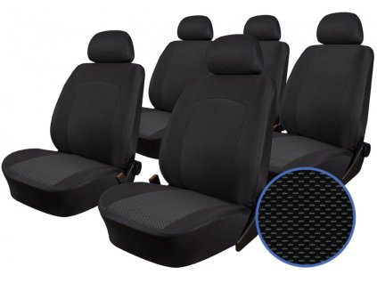 Autopotahy VOLKSWAGEN TOURAN  II, 5 míst, od r. 2010-2015, Dynamic žakar tmavý