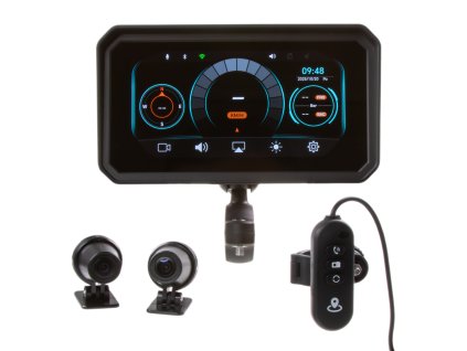 Monitor 6" na motocykl s Apple CarPlay, Android auto, Bluetooth, DVR, GPS
