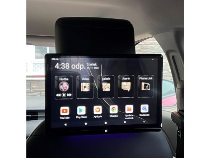 LCD monitor 12,4" OS Android/USB/SD/HDMI in/out/Bluetooth s držákem na opěrku