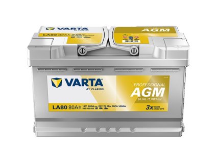 varta professional dual purpose agm 12v 80ah 800a 840 080 080 la80 original