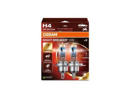 OSRAM 12V H4 60/55W night breaker 220 (2ks) Duo-box
