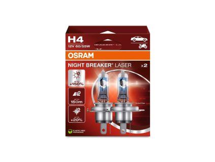 OSRAM 12V H4 60/55W night breaker laser (2ks) Duo-box
