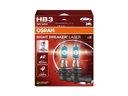 OSRAM 12V HB3 60W night breaker laser (2ks) Duo-box