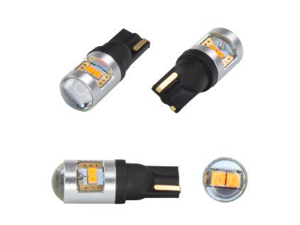 LED T10 oranžová, 12/24V, 6LED/CSP CAN-Bus
