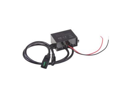 Měnič napětí 12-24/5-12V, 3A USB-C QC3.0 samice + USB-A
