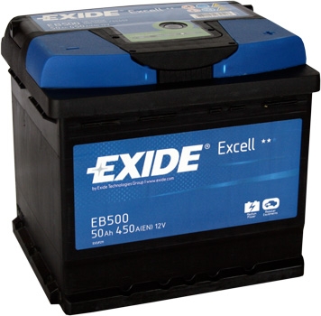 Autobaterie EXIDE Excell 12V 50Ah 450A EB500