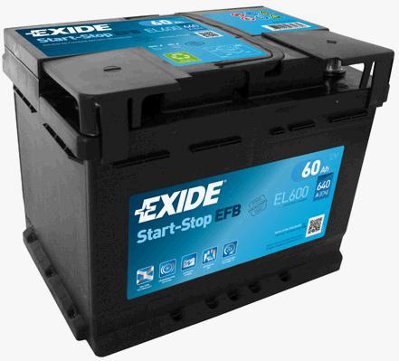 Autobaterie EXIDE Start-Stop EFB 12V 60Ah EL-600